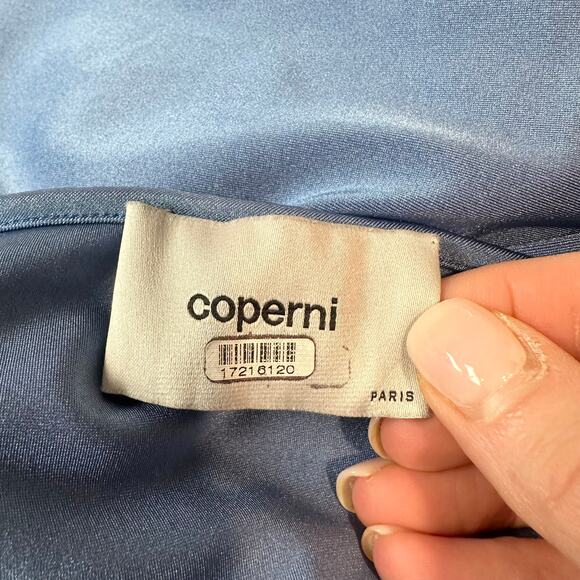 Coperni Asymmetric Flower Gown Satin Cut-Out Sleeveless Rosette Midi Maxi Dress - Picture 15 of 16